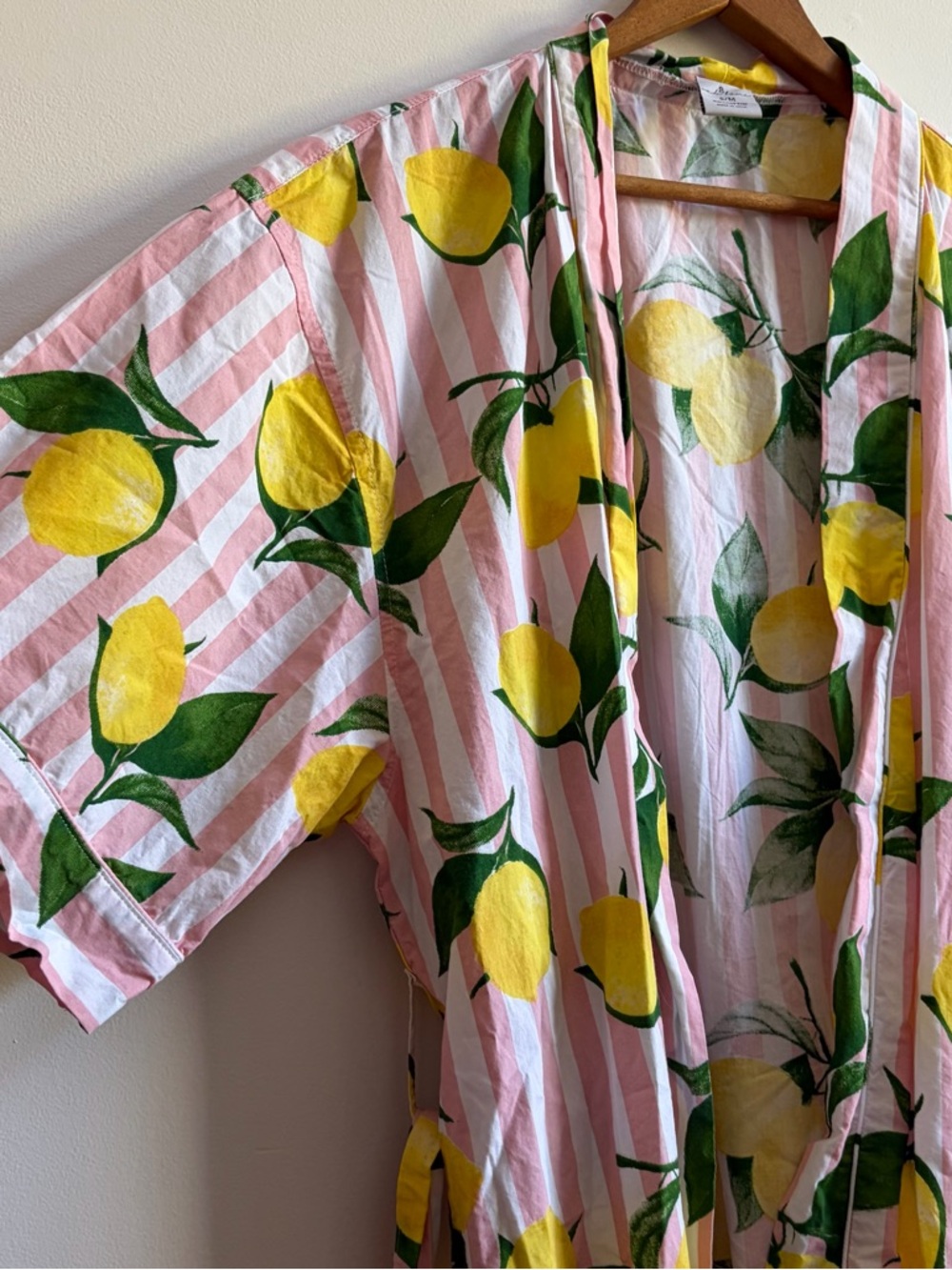 8 Oak Lane Lemon Printed Short Sleeve Lounge Kim Euro summer Poolside Size Med - Picture 5 of 9